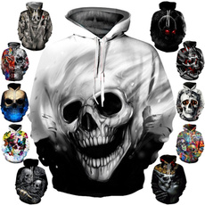Couple Hoodies, 3D hoodies, hooded, skull sweatshirt