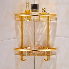 showerstorage, gold, Shelf, bathroomcornershelf