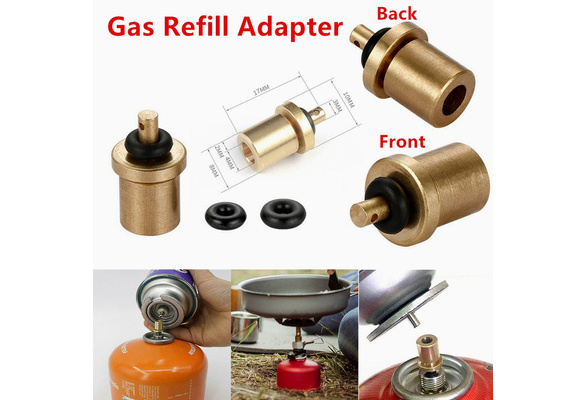 Cylinder Filling Butane Canister Gas Refill Adapter Copper Outdoor Camping *ZZ