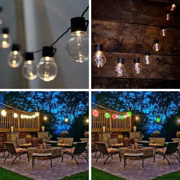 SOLAR POWERED RETRO BULB STRING LIGHTS FOR GARDEN OUTDOOR FAIRY SUMMER LAMP NEW 