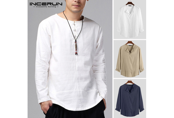 WhiteNavyYellow 3 Color Chinese Clothing for Men Long Sleeve Cotton Linen Breathable Tang Shirt Kung Fu Vintage Casual Top WhiteNavyYellow 3 Color Chinese Clothing for Men Long Sleeve Cotton Linen Breathable Tang Shirt Kung Fu Vintage Casual Top