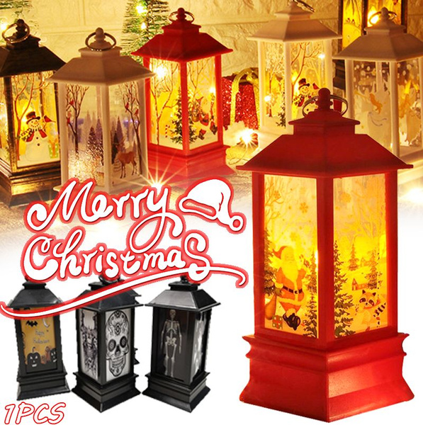 Led Vintage Lantern, Christmas Decorations Indoor/outdoor