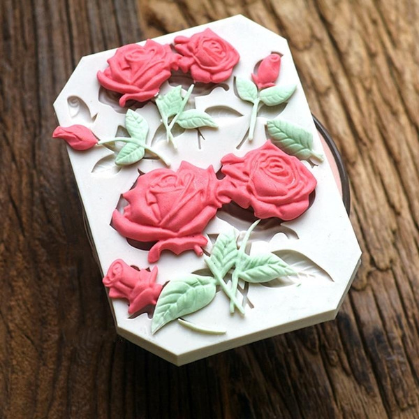 Rose Fondant Silicone Mold DIY Cake Rim Mold Dry Pez Soft Candy Mold