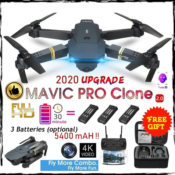 Drone X Pro WIFI FPV 4K HD Camera w/ Battery Foldable Selfie RC Quadcopter Drone 