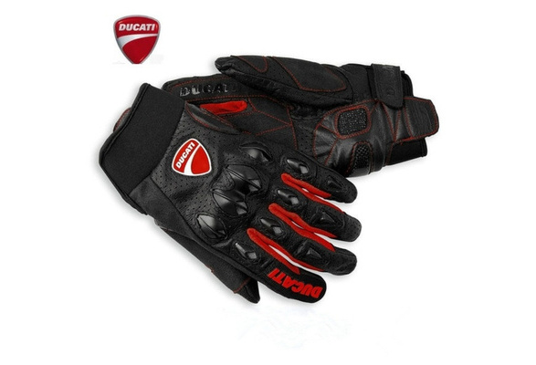 GUANTI DUCATI  Leather Racing Glove Motorcycle Gloves Ride Bike Driving Bicycle 