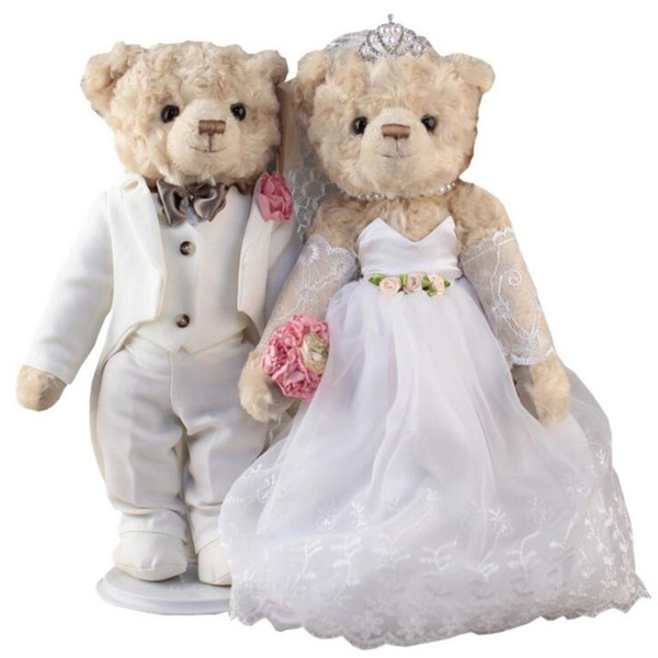 Wedding teddy bears store bride and groom