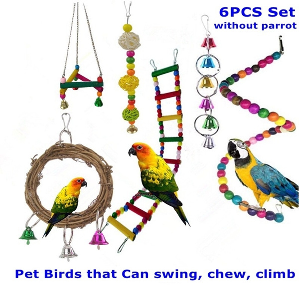Parrot Colorful Wooden Bridge Toy Parrot Colorful Ladder Pet Ladder Pet Toys 