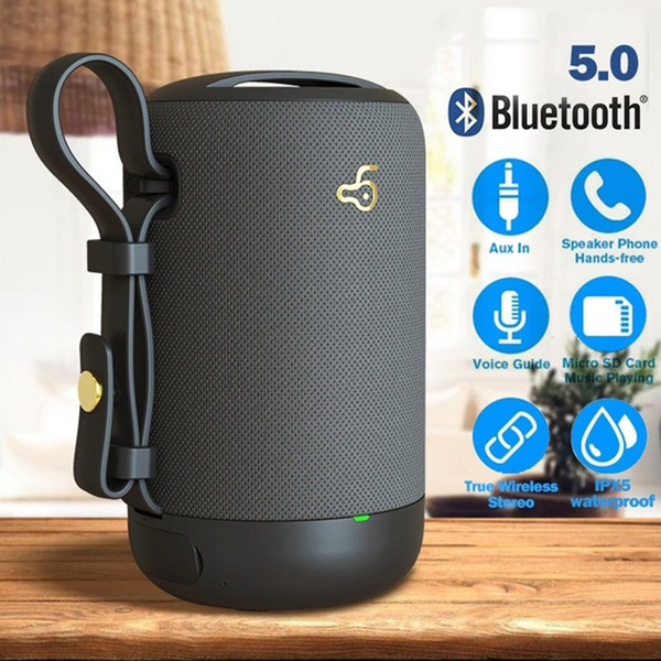 portable ipx7 waterproof outdoor hifi column bluetooth speaker