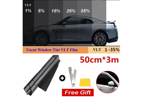1 Roll 50cm X 3m 1 5 15 25 35 Percent Vlt Window Tint Tinting Glass Sticker Sun Shade Film For Car Residential Wish