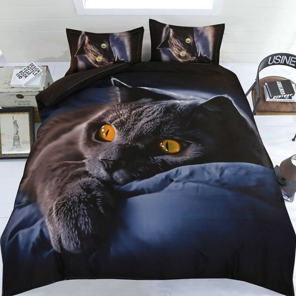 black cat doona cover