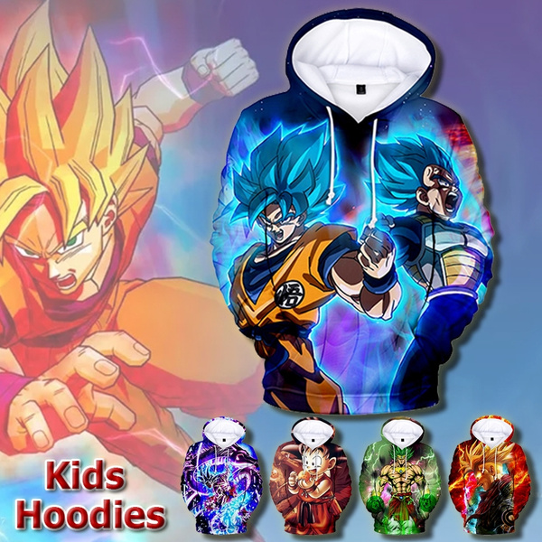 Funny Dragon Ball Z Anime Kids Youth Pullover Hoodies Casual Sweatshirt Jumper
