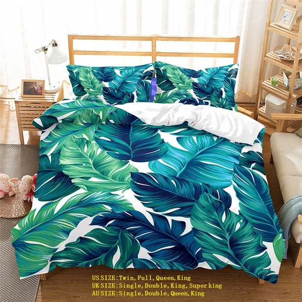 tropical print duvet