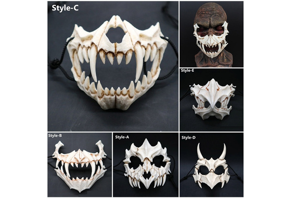 U/A Halloween Mask Japanese Dragon God Werewolf Mask Cosplay Animal Skull Masks Natural Resin Unisex Party Stage Show Wear U/A Halloween Mask Japanese Dragon God Werewolf Mask Cosplay Animal Skull Masks Natural Resin Unisex Party Stage Show Wear