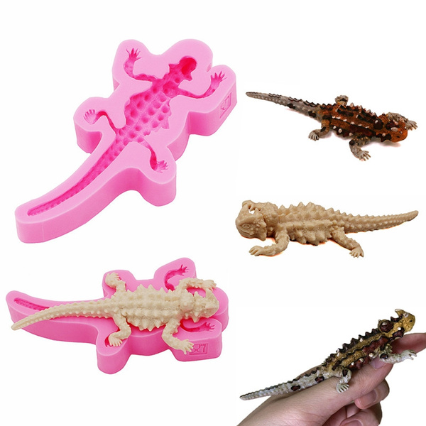 Longzang Skull Lizard Silicone Fondant Mold Pink F488 Small Longzang Skull Lizard Silicone Fondant Mold Pink F488 Small
