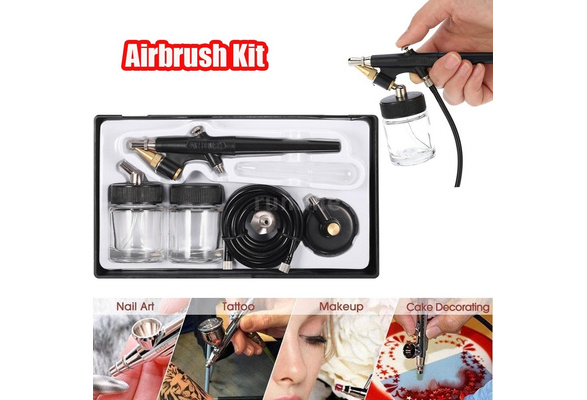 KKmoon Airbrush Air Brush Kit for Makeup Art Painting Tattoo Manicure 0.8mm  Spray Paint Gun