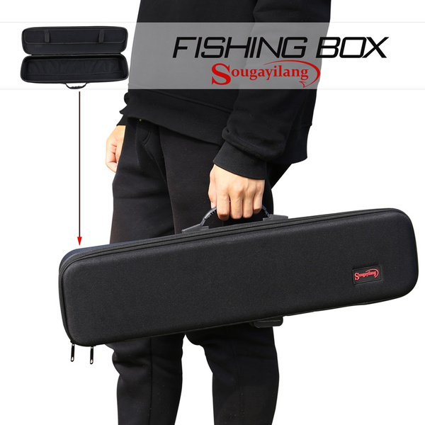 Portable Fishing Bag EVA Shockproof Fishing Rod and Reel Carry Bag Fishing  Tackle Bag