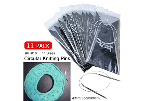 Stainless Steel Knitting Needles Crochet Weaving Pins Needlework Tools 80cm 1PC Stainless Steel Knitting Needles Crochet Weaving Pins Needlework Tools 80cm 1PC
