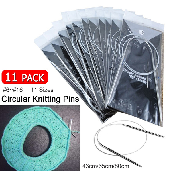 11PCS Stainless Steel Circular Knitting Needles Crochet Hook Weave Set 11PCS Stainless Steel Circular Knitting Needles Crochet Hook Weave Set