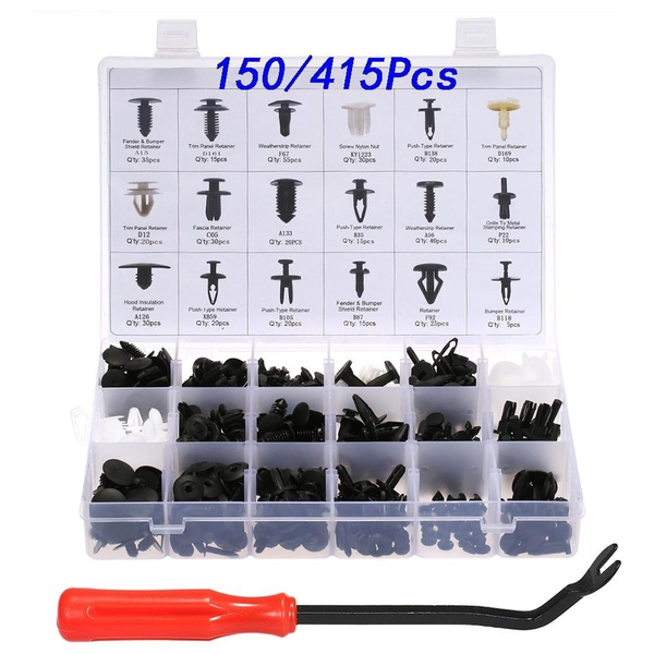 350Pcs Car Retainer Clips & Plastic Fasteners Kit Assorted Car Body Plastic Push Pin for GM Ford Toyota Honda Chrysler EBTOOLS Auto Clips Assortment Retainer Set with Screwdriver 
