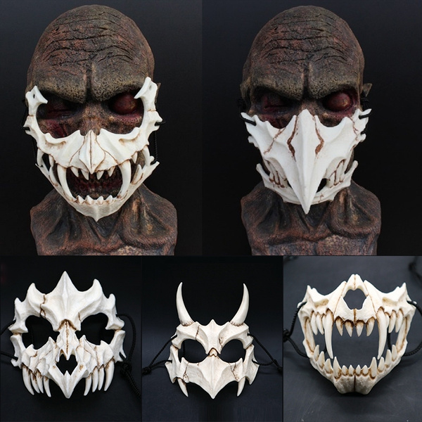 Style 2 Yous Auto Halloween Cosplay Resin Mask Resin Mask Halloween Props Animal Theme Party Animal Skull Mask
