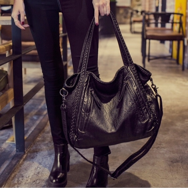 Large Soft Leather Bag Women Handbags 
