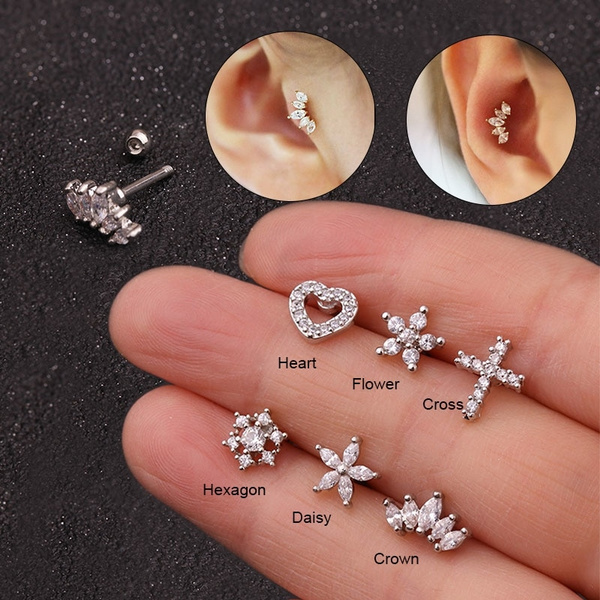 Cross deals cartilage piercing