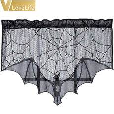 batlacecurtain, Bat, Lace, Halloween