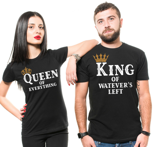 King Queen Shirts Couple Husband Wife Girlfriend Boyfriend