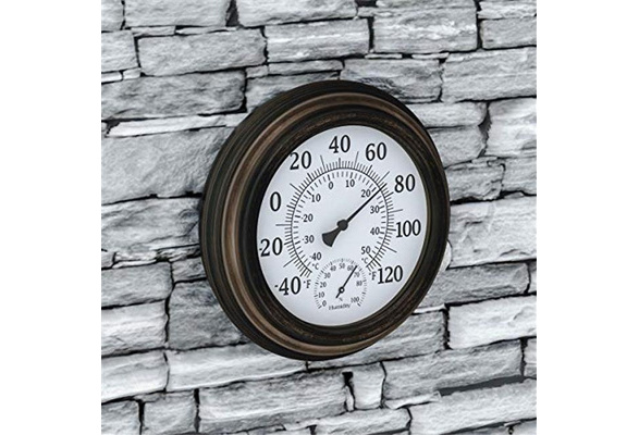 Pure Garden Wall Thermometer-Decorative Indoor Outdoor Temperature