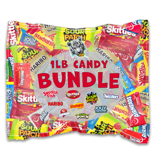 Kids Assorted Candy 16oz Pack Sour Patch Skittles Twizzlers Starburst  Swedish Fish Haribo Gummy Bears Party Bags, Gifts, and Office Snacks