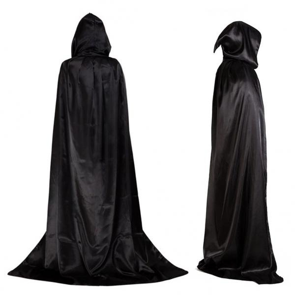 Longsing Halloween Cloak Women Men Kids Halloween Cape Carnival Carnival Costume Cosplay Cape Hooded Black