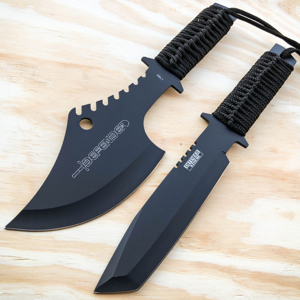 Survival Knife Set, Fixed Blade Knife with Sheath, Hatchet Knife