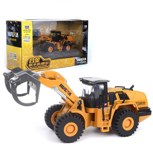 1:50 Scale Diecast Timber Grab Excavator Engineering Vehicle Model Kids Toy 