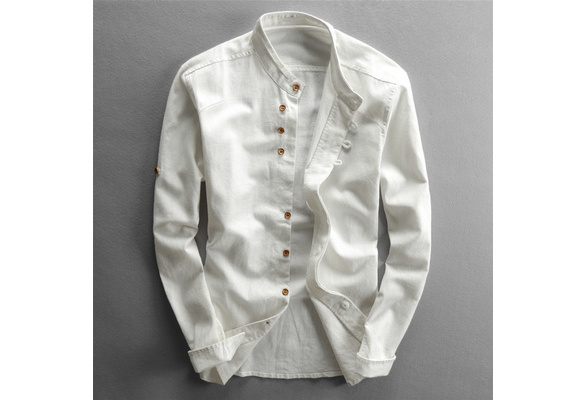 ARTFFEL Men Long Sleeve Club Slim Fit Casual Mandarin Collar Plus Size Button Down Blouse Shirt ARTFFEL Men Long Sleeve Club Slim Fit Casual Mandarin Collar Plus Size Button Down Blouse Shirt