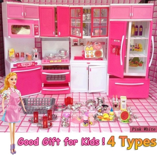 barbie kitchen cooking set