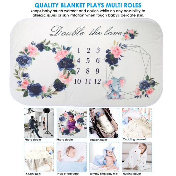 milestone blanket for twins