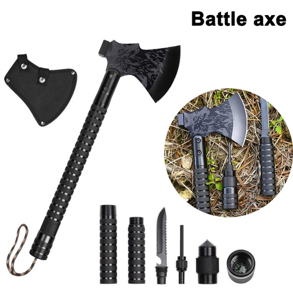 Multi-Tool Camping Axe Hatchet Survival Tomahawk Folding Hammer Hiking Hunting 