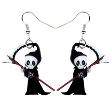 earringsblack, deathreaperaccessorie, halloweengift, Earring