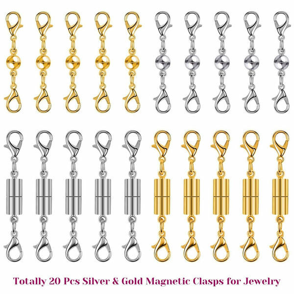 20Pcs Magnetic Necklace Extender Clasps Closures for Bracelet and Jewelry  Making