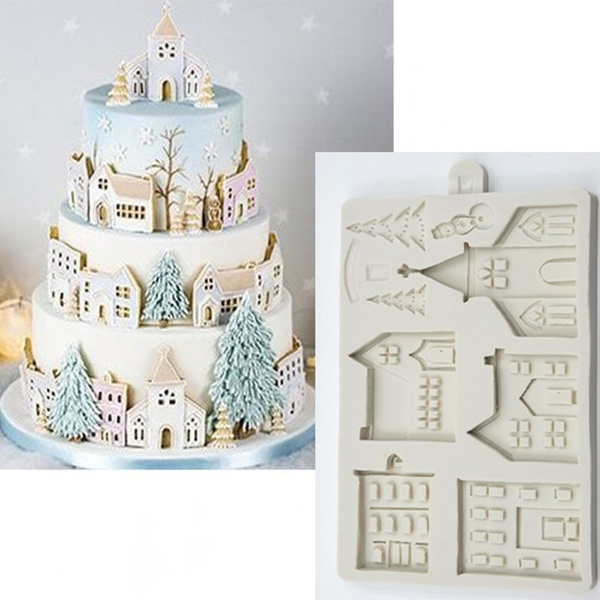 Christmas Silicone Fondant Mold Cake Chocolate Decorating Baking Mould Tools