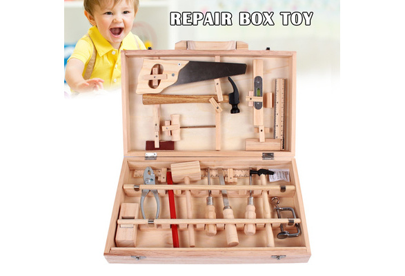Kids Tools Set Toy Repair Box Toy Building Multifunctional Woodworking  Wooden Tool Kit Kids Toy Tools Set