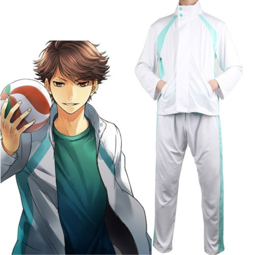 Halloween Party Jacket Pants Cosplay Anime Haikyuu Aoba Johsai High School Uniform Training Sportswear Costume the item is Asian size its smaller 1 2