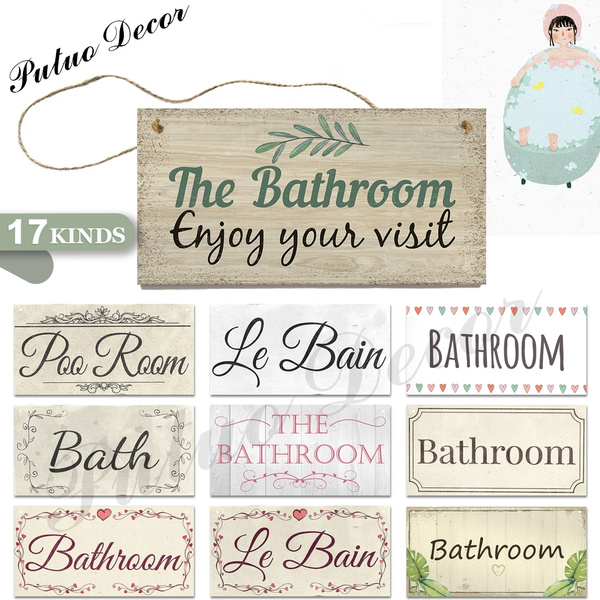 17 Kinds Of Bathroom Signs Wooden Plaques Wall Decor Home House Wish - Bathroom Signs Home Decor 17 Kinds Of Bathroom Signs Wooden Plaques Wall Decor Home House Wish - Bathroom Signs Home Decor