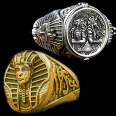 Goth, egyptianjewelry, tutankhamunring, gold