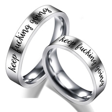 Couple Rings, Steel, Jewelry, Simple