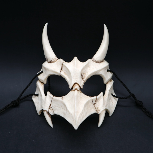 Japanese Tengu Mask Noh Kabuki Samurai démon TIGER DRAGON Yaksa nue résine Masque 
