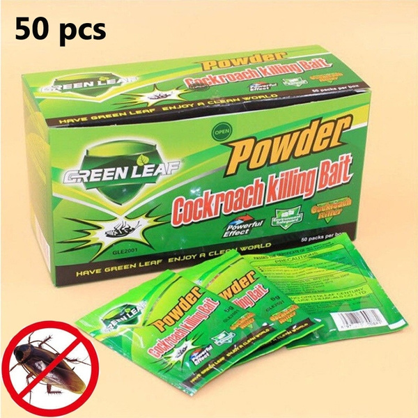 with box 50pcs Cockroach Killer Powder How To Get Rid of Roach Best Killing Bait 
