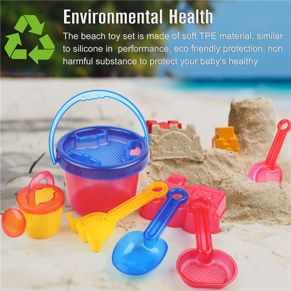 NUOBESTY 2 Sets Kids Beach Sand Toys Set Iron Shovel Toy Set Dredging Beach Tools for Toddlers Kids Outdoor Toys 