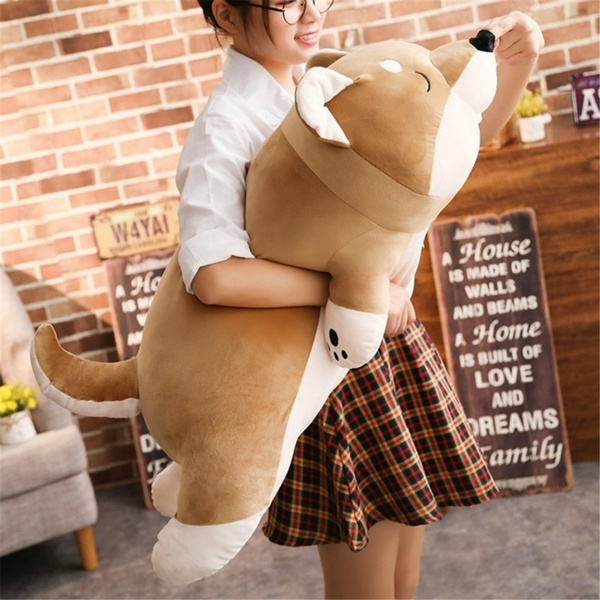 large stuffed dog pillow
