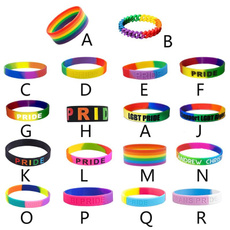 siliconerubberwristlet, rainbow, Sport, Wristbands